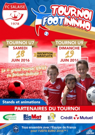 FC Salaise : 4e édition du tournoi FOOTININHO les 18 et 19 juin
